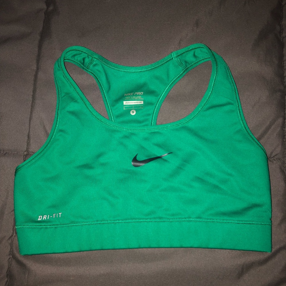 Green Nike sports bra
